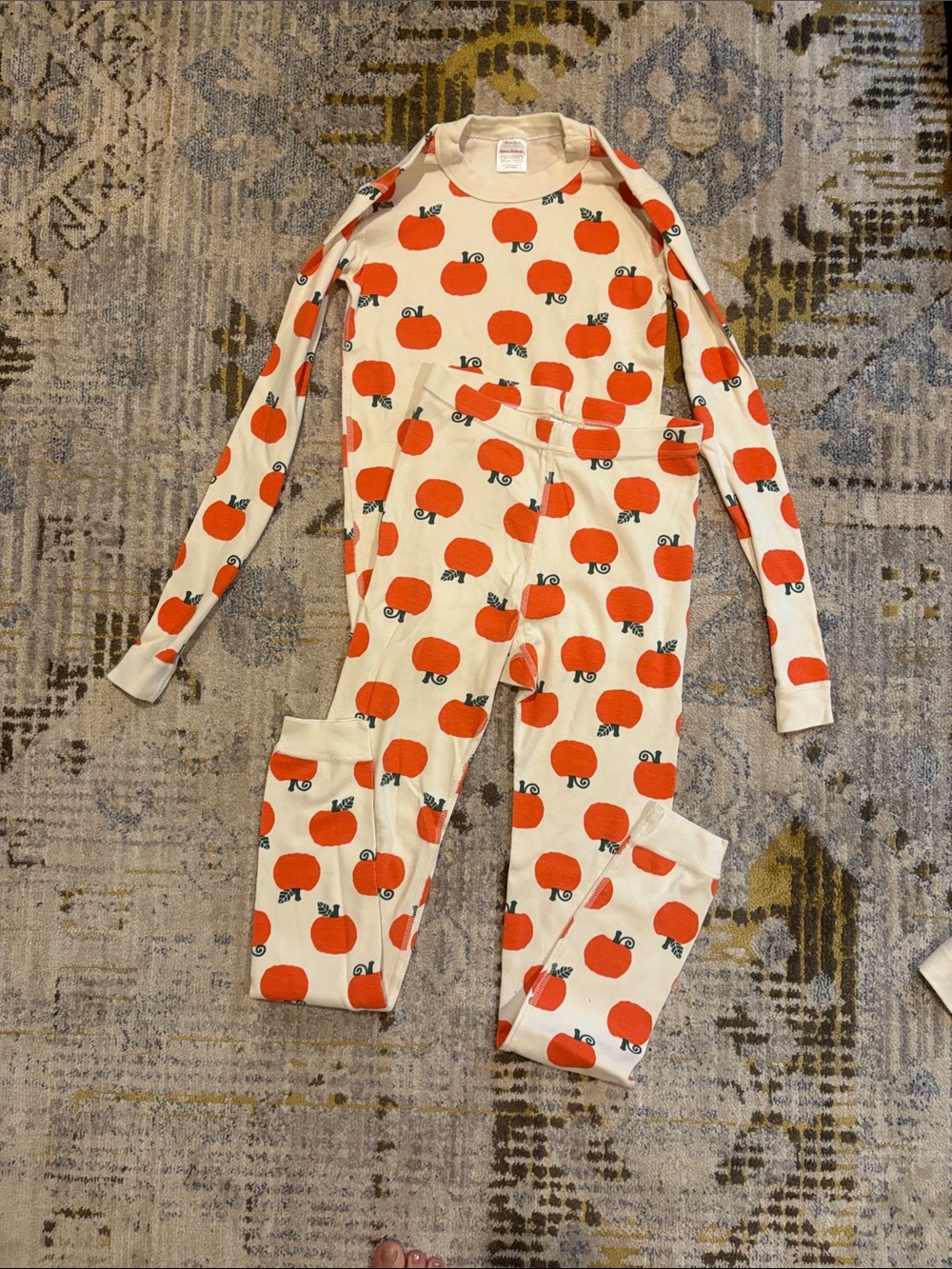 Hanna Anderson Organic Cotton Kids 12 Halloween Pumpkin PJs